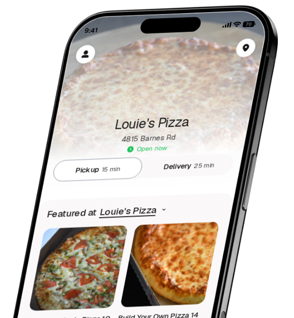 Louie's Pizza app preview