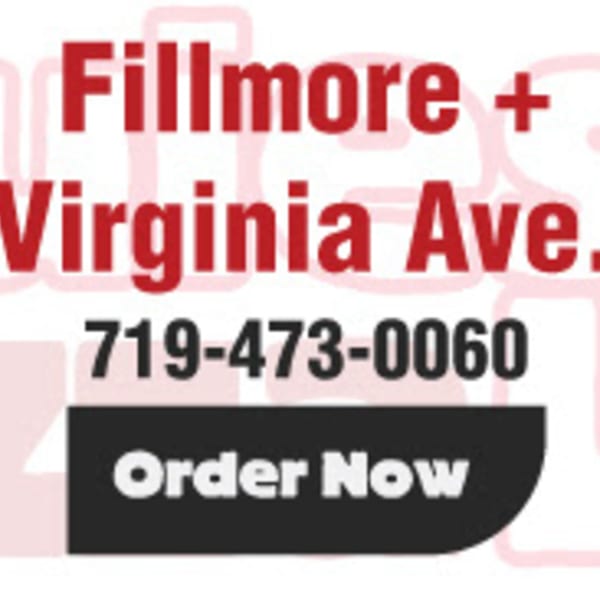 Red text for Fillmore + Virginia Ave, a phone number, and a black "Order Now" button.